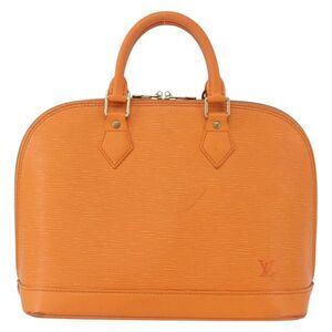 Louis Vuitton Alma Handbag Epi Leather Orange Leather Handbag (Pre-Owned)